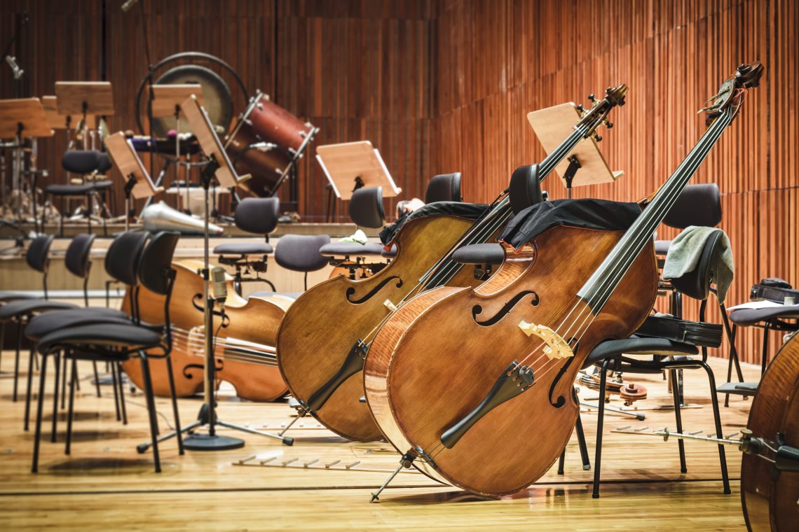 Classical music instruments from an orchestra